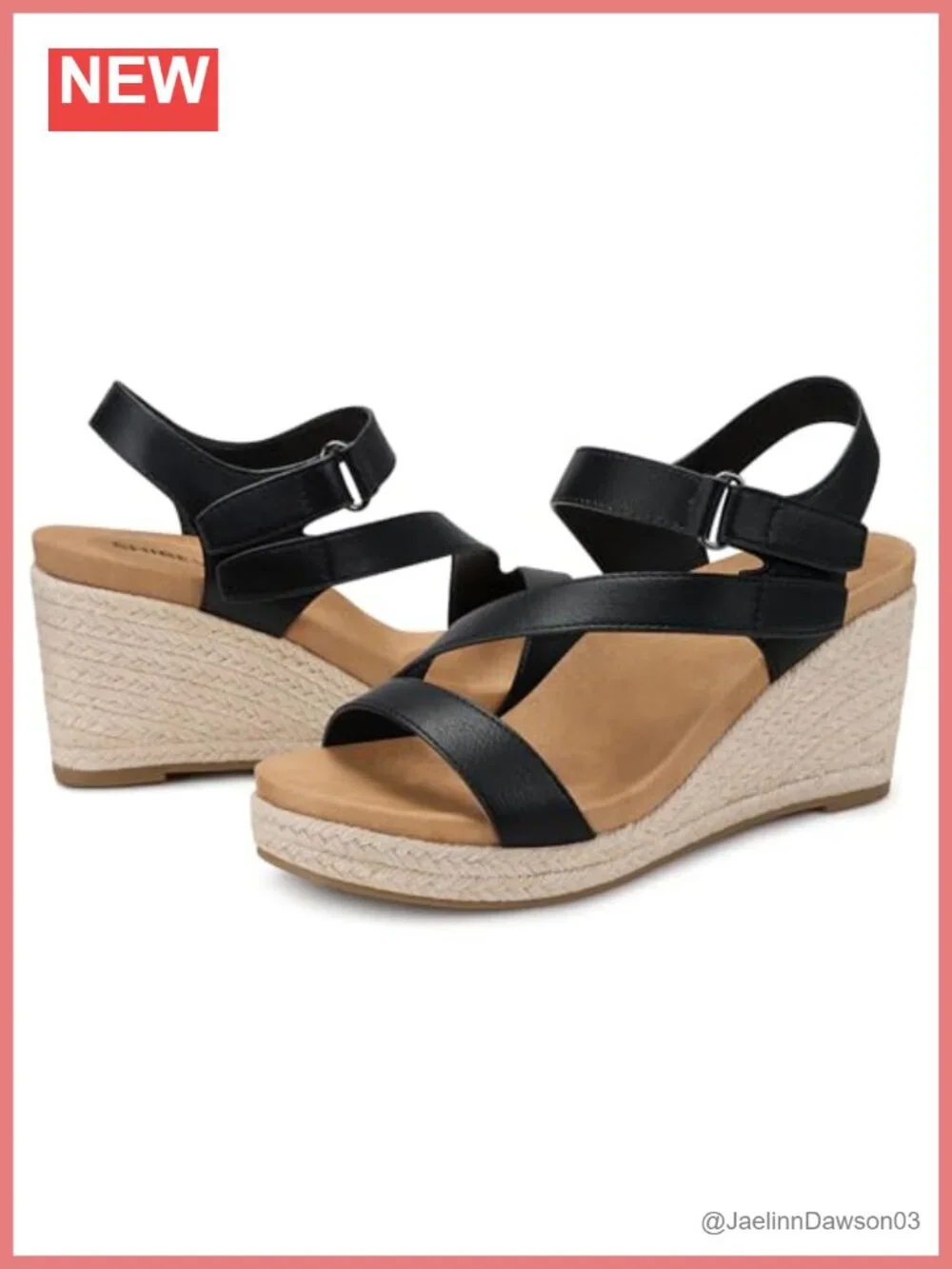 Wedge Sandals for Women Espadrille Arch Support Low Heel Platform Ankle Strap